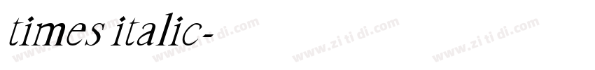times italic字体转换